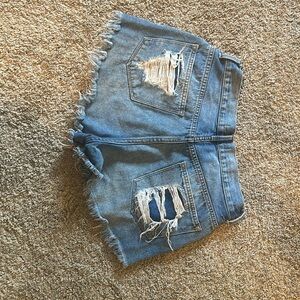 Blue jean shorts